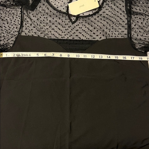 J. Crew Black Sheer Polka Dot Blouse - Picture 4 of 4